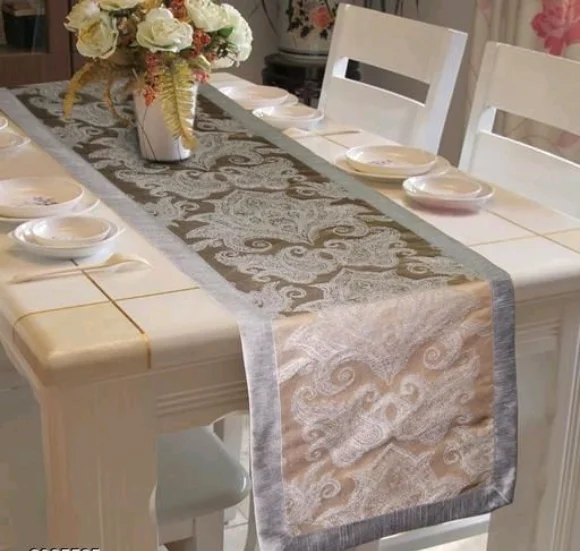 ELITE jacquard Design Polyster Table Runner - Polyster, Jacquard, Pack of1